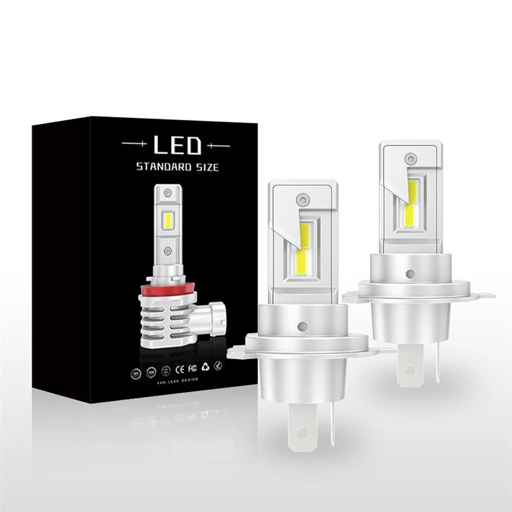 Fläktlösa H4 LED-strålkastarlampor