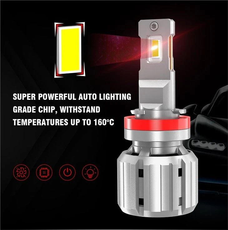 120W LED Headlight With Tiny Size 12000LM Car Lamp With Canbus