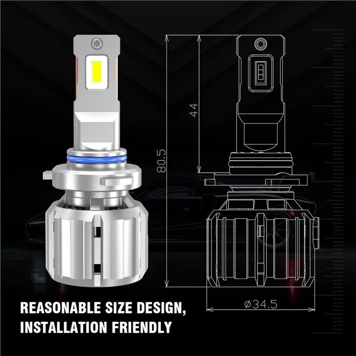 120W LED Headlight With Tiny Size 12000LM Car Lamp With Canbus
