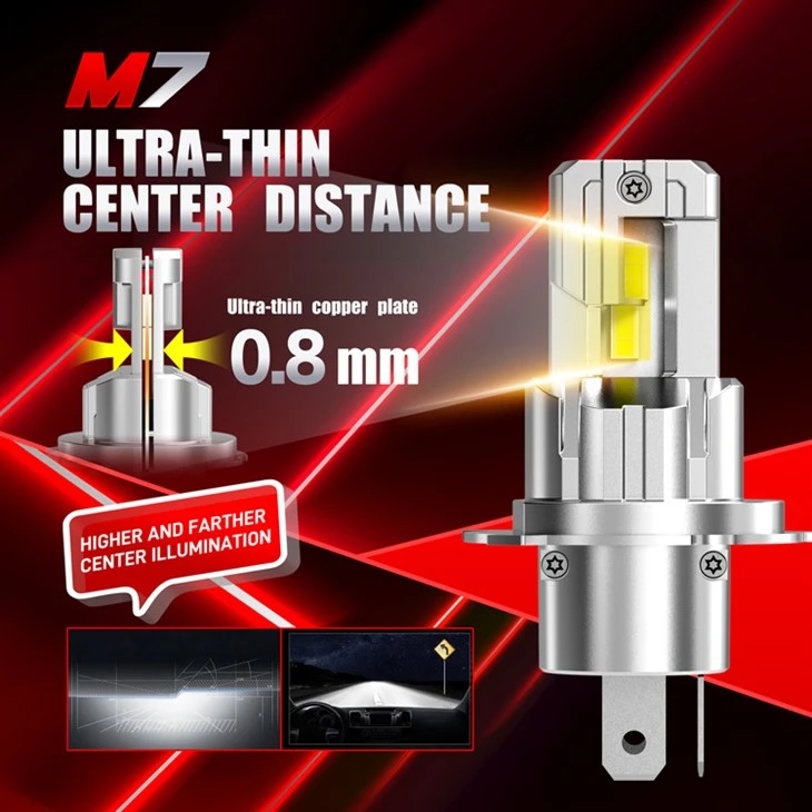 Mini Halogen Size Fanless H4 Car LED Fog Light factory